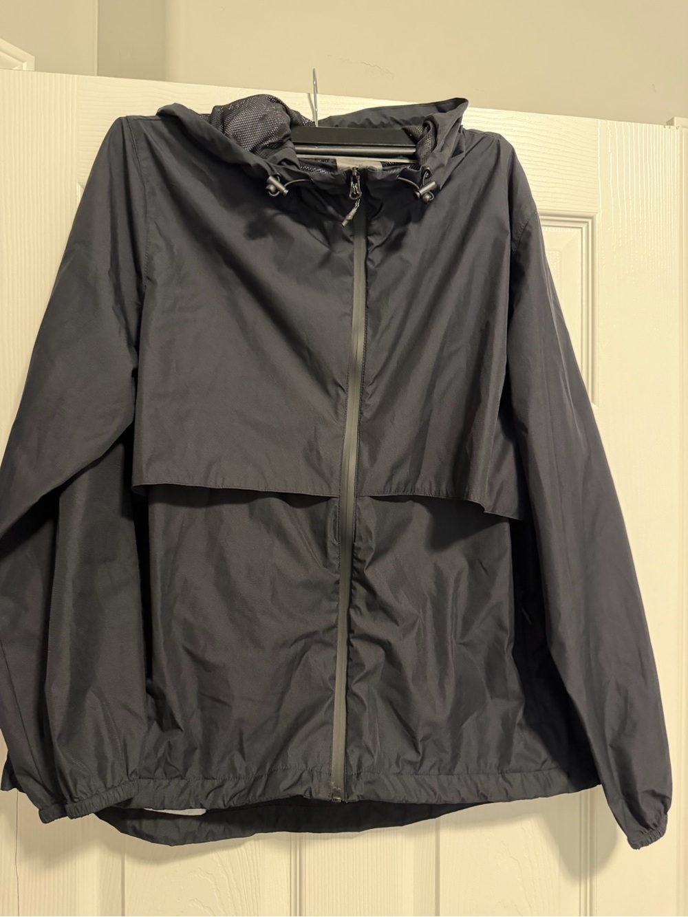 Lightweight Hooded Windbreaker Jacket - Black